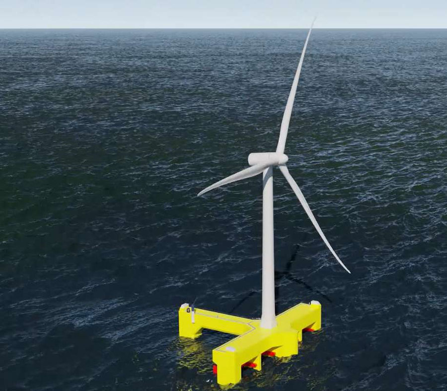 Image showing FPP's combined wind and wave energy platform (Courtesy of FPP)