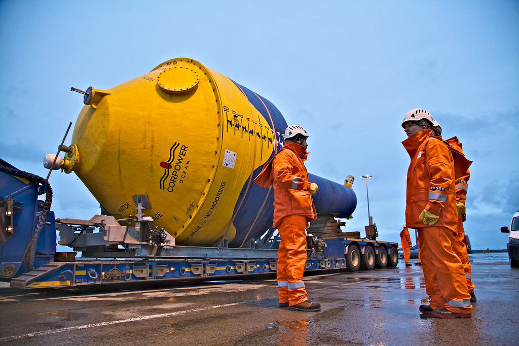 Illustration/CorPower C3 wave energy device (Courtesy of CorPower Ocean/Photo by Colin Keldie)