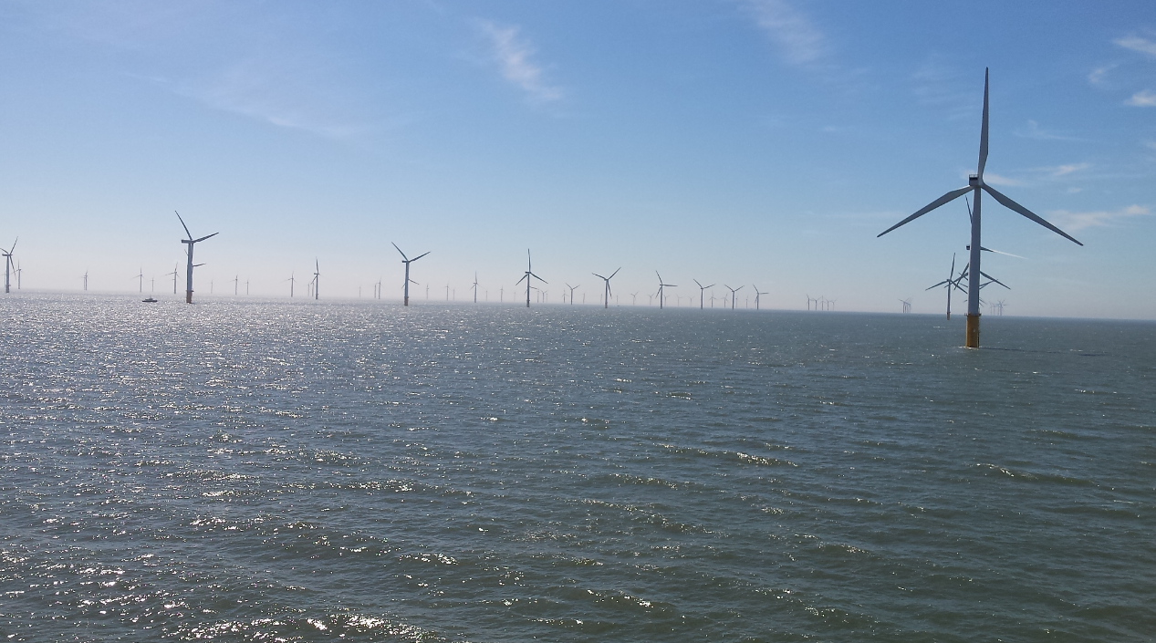 A photo of Lynn and Inner Dowsing offshore wind farms