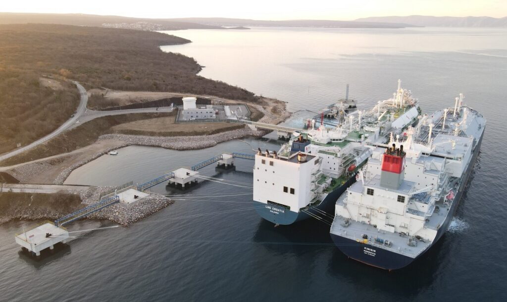 Croatia’s LNG import terminal, located on the island of Krk, has received the first cargo in 2022 from a BP-chartered LNG carrier Kinisis.