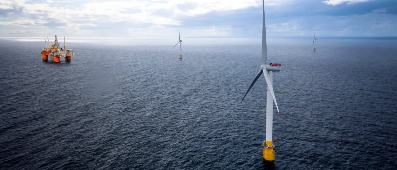 Hywind Tampen, a floating wind power project intended to provide electricity for the Snorre and Gullfaks offshore field operations in the North Sea - energy transition