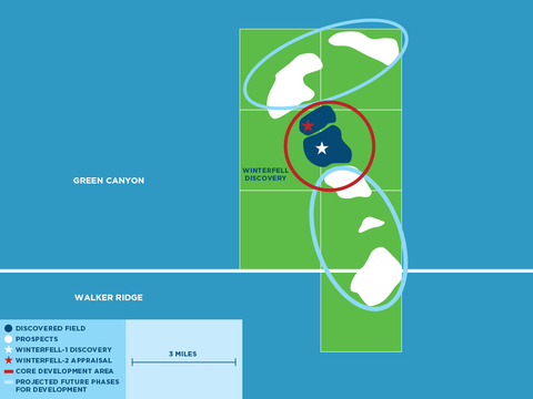 Winterfell discovery area in the U.S. Gulf of Mexico 