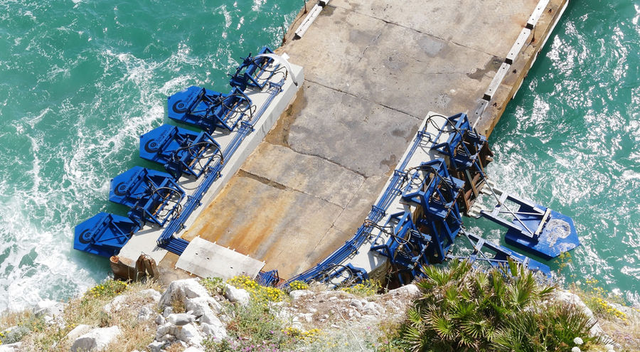 Illustration/Eco Wave Power's wave energy plant in Gibraltar (Courtesy of Eco Wave Power)