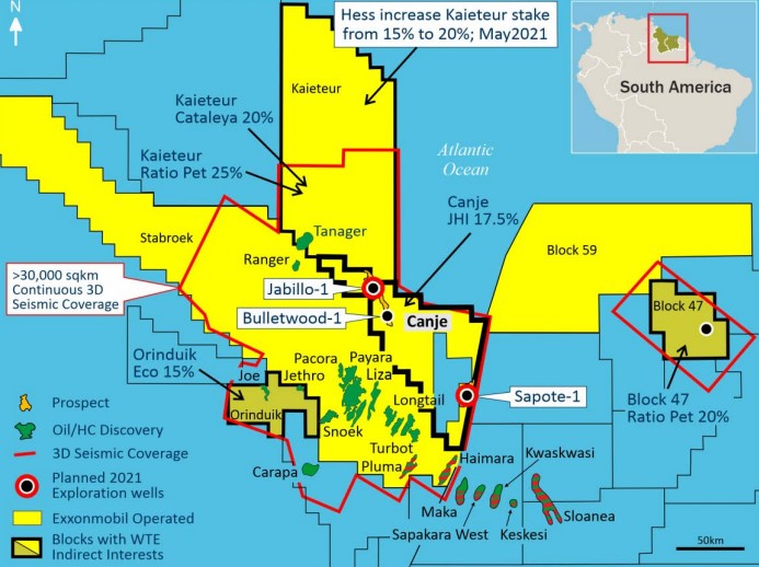 Guyana blocks; Source: Westmount