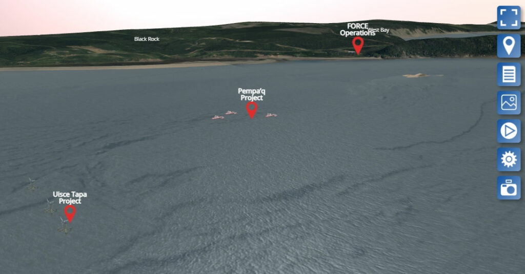 FORCE tidal energy sites (Screenshot/3D animation by 3D Wave Design)