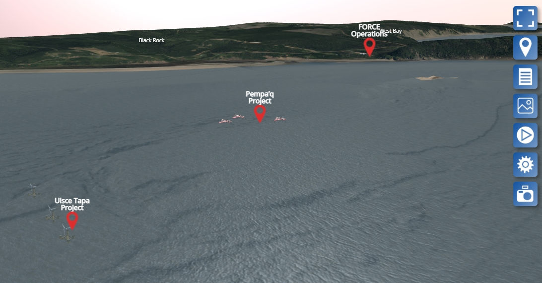 FORCE tidal energy sites (Screenshot/3D animation by 3D Wave Design)