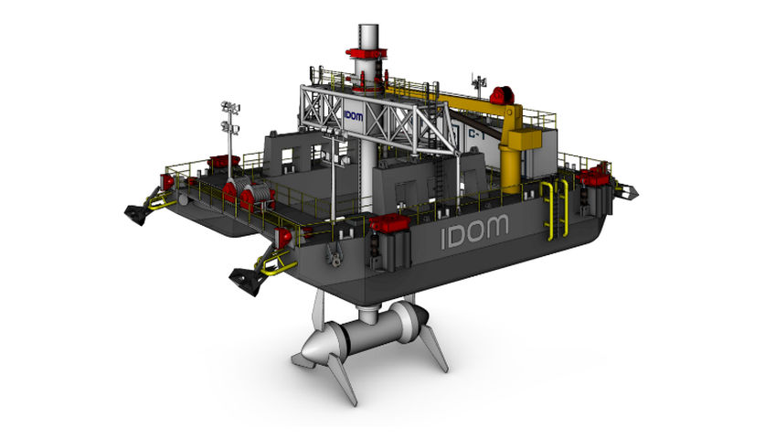 Illustration/Initial mobile test vessel concept (Courtesy of IDOM)