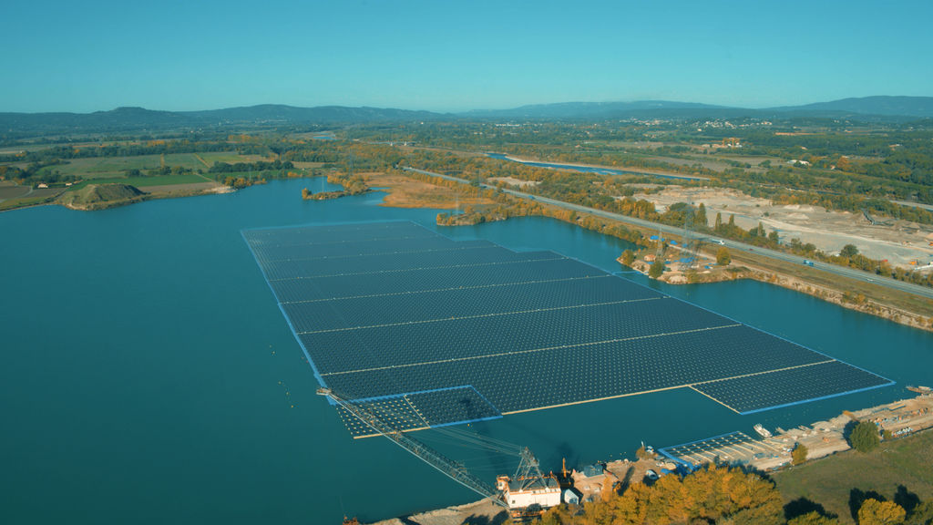 The 14.7MWp floating solar plant in southern France (Courtesy of Boralex)