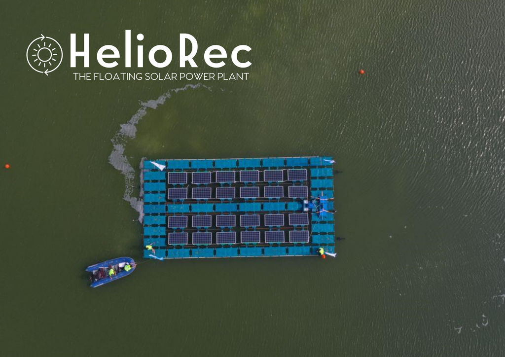 HelioRec's floating solar plant (Courtesy of HelioRec)