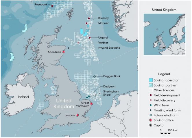 Rosebank project map; Source: Equinor