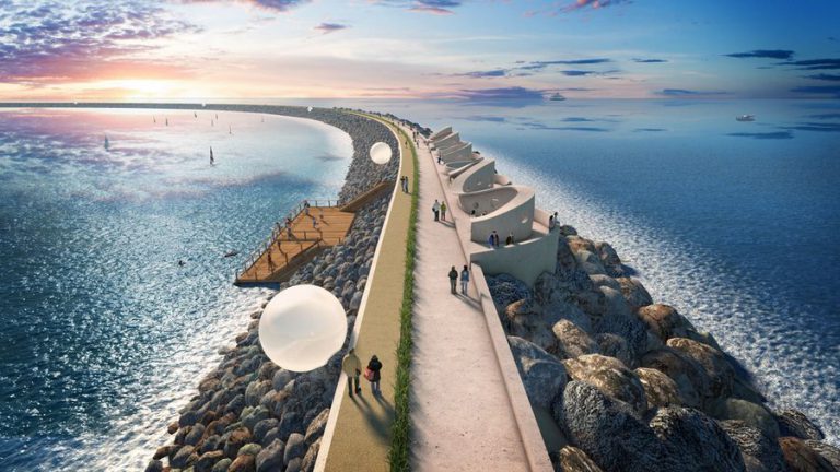 Illustration/Tidal Lagoon Power’s concept for tidal lagoon in the Swansea Bay (Courtesy of Tidal Lagoon Power)
