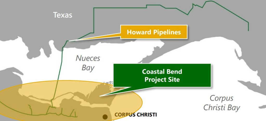 Coastal Bend Project site map; Source: Talos