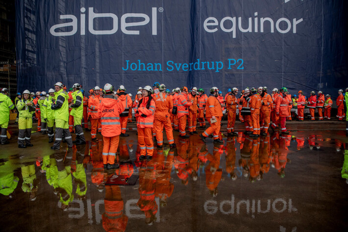 Employees from Aibel and Equinor had a well-deserved celebration; Source: Aibel/Øyvind Sætre