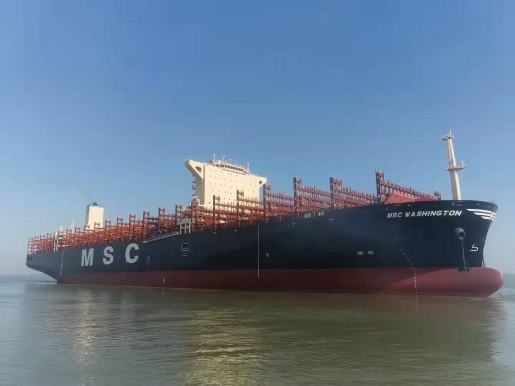LNG-fueled containership MSC Washington wraps up sea trials
