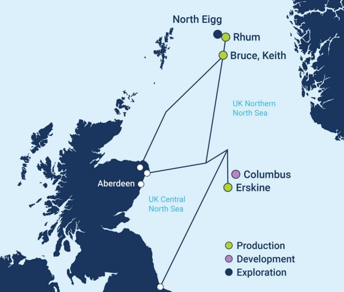 Assets map; Source: Serica Energy