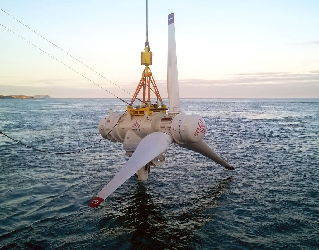 The AR1500 tidal turbine (Courtesy of SIMEC Atlantis)