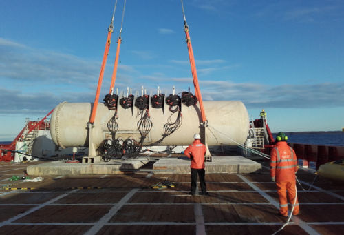 Subsea switchgear at Sotenäs Wave Energy Park (Courtesy of Seabased)