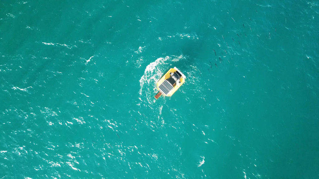 Oneka Technologies' P-class unit at sea (Photo by Oneka Technologies/Courtesy of Marine Renewables Canada)