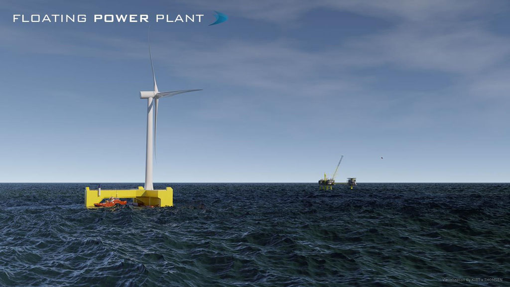 Illustration/FPP’s hybrid floating wind and wave platform (Courtesy of FPP)