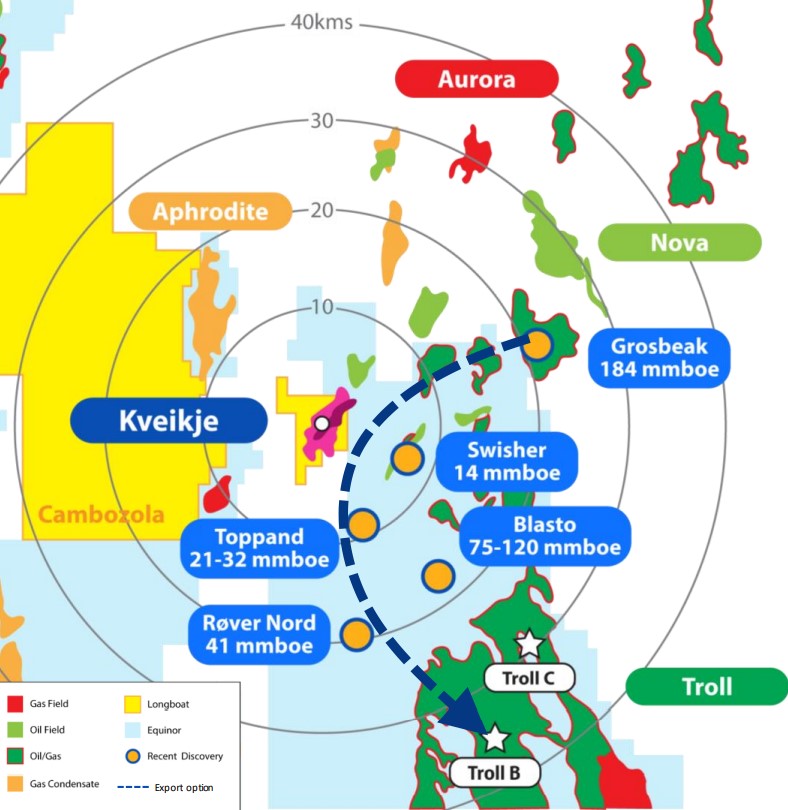 Kveikje development opportunities within a potential Equinor-operated cluster Source Longboat Energy