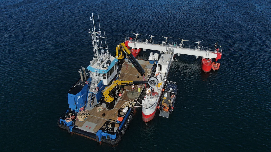 Sustainable Marine’s PLAT-I floating tidal platform (Courtesy of Sustainable Marine)