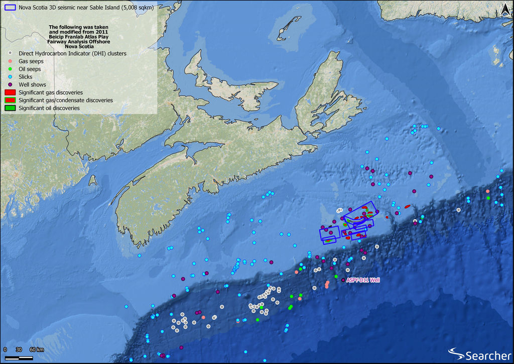 Nova Scotia 3D seismic near Sable Island (Courtesy of Searcher)