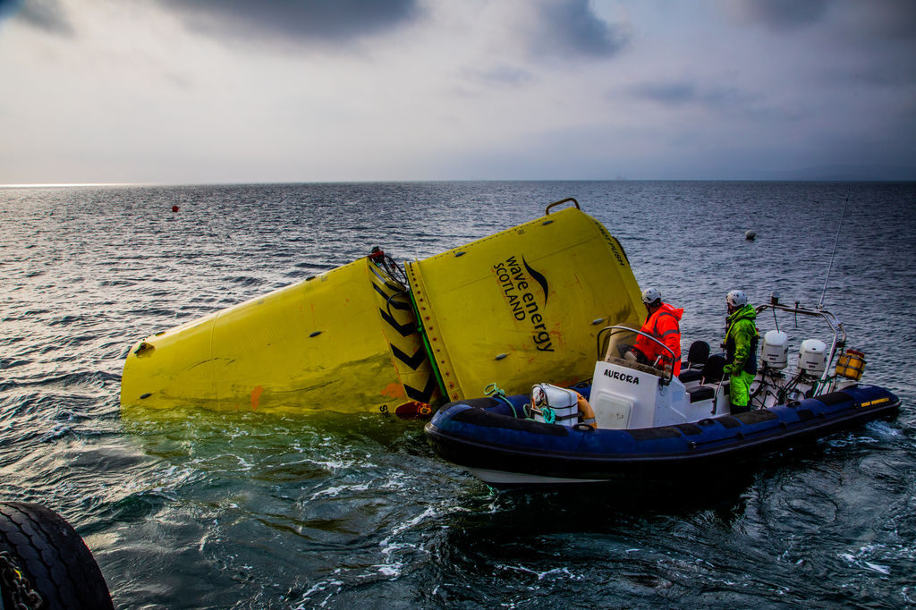 Waveswing testing at EMEC’s Scapa Flow test site (Courtesy of EMEC)