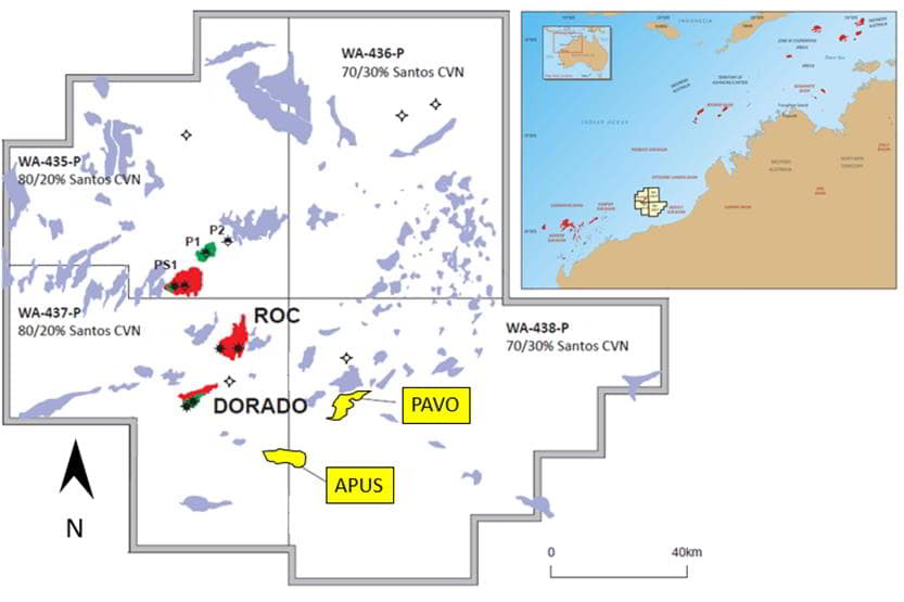 Apus-1 well location map; Source: Carnarvon