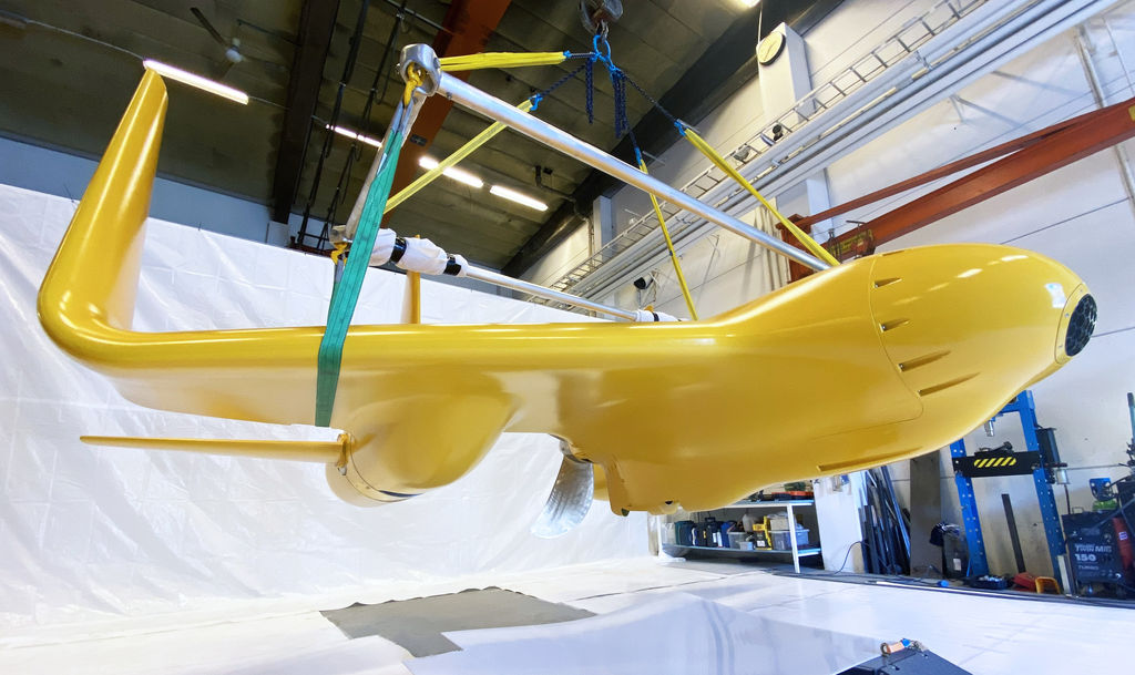 The first glimpse of Minesto’s Dragon 4 tidal energy unit (Courtesy of Minesto)