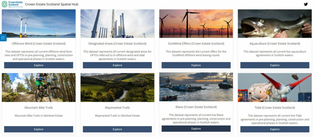 The Crown Estate Scotland Spatial Hub (Screenshot/Crown Estate Scotland Spatial Hub)