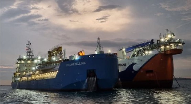 FueLNG wraps up bunkering of LNG-fueled dredger Vox Ariane