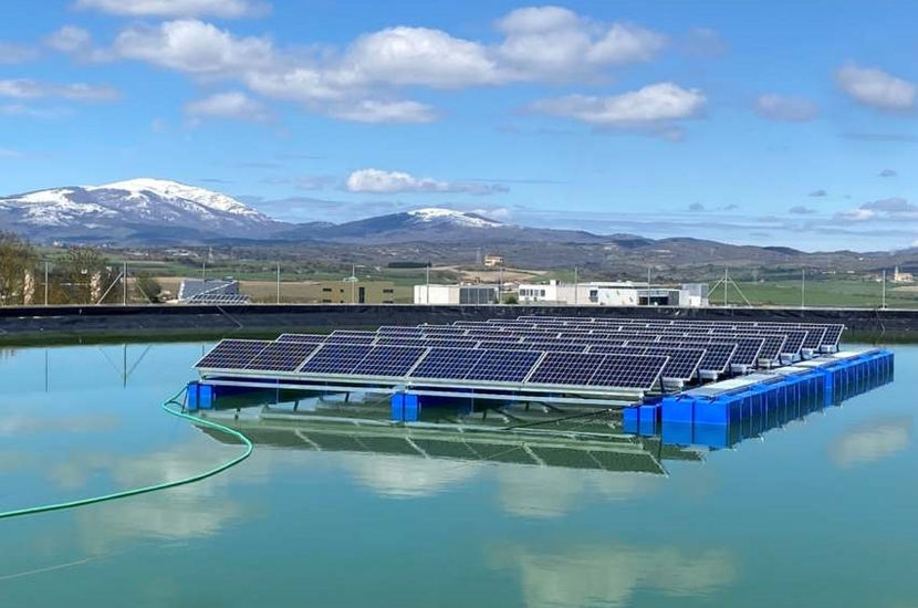 Emica Solar’s floating solar demonstrator in Álava (Courtesy of Emica Solar)
