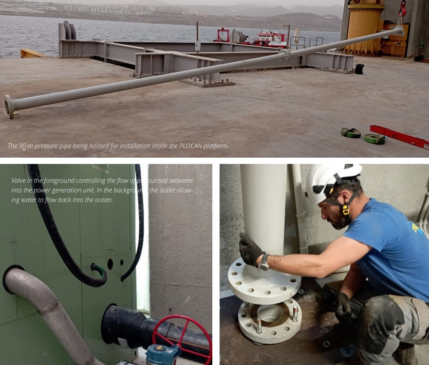Wavepiston’s wave-powered desal system coming together in Canary Island (Courtesy of Wavepiston)