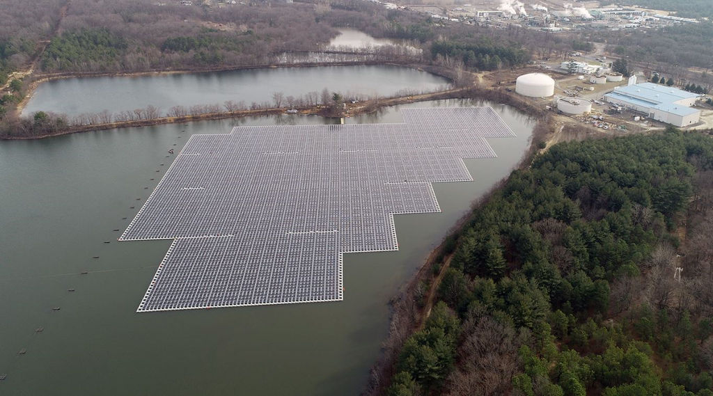 Illustration/CEV’s Sayreville floating solar power plant (Courtesy of CEV)