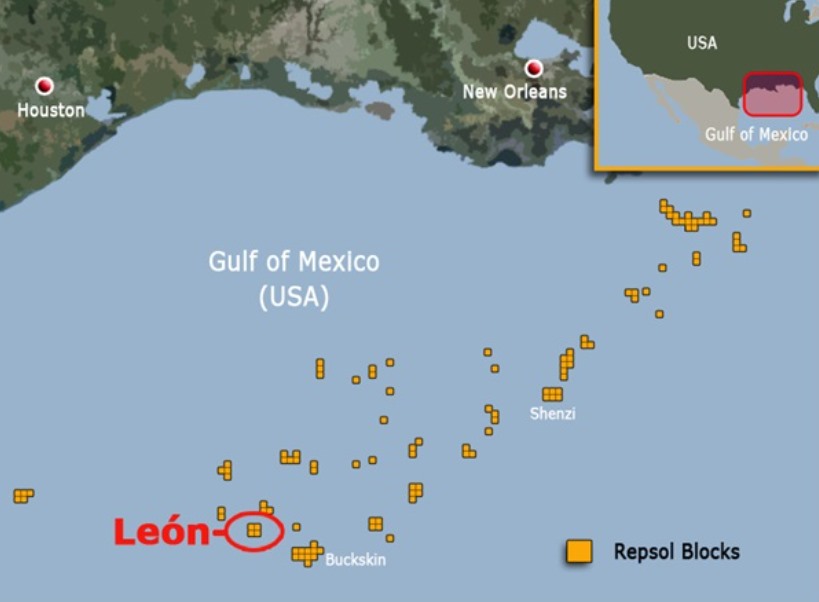 Leon discovery map - Gulf of Mexico