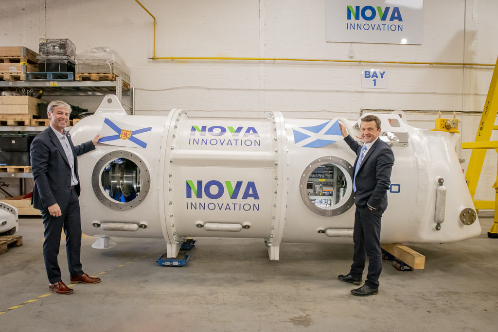 The first tidal turbine from Nova Innovation, named Flo, to be deployed in Canada (Courtesy of Nova Innovation)