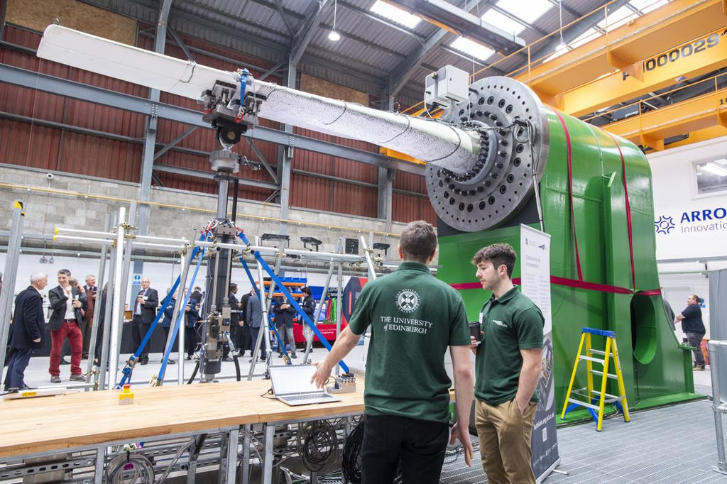 FastBlade staff at the facility's launch event (Courtesy of the University of Edinburgh/Photo by Lesley Martin)