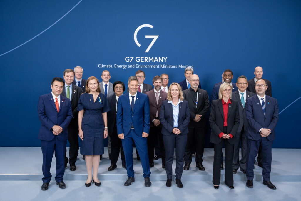 A photo of the G7 ministers at the meeting in Berlin in May 2022