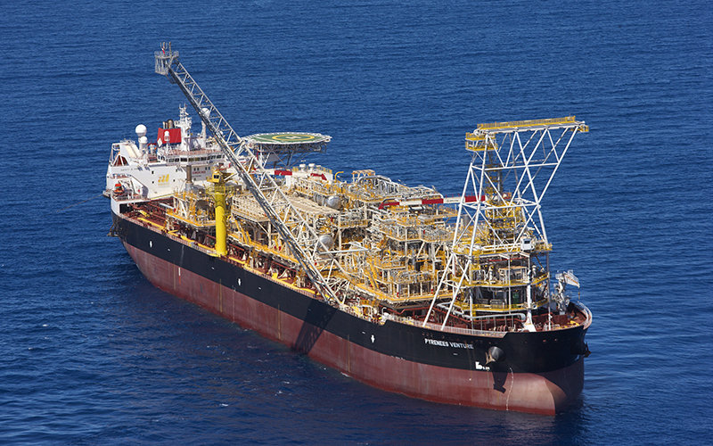BHP's FPSO Pyrenees Venture off the North West Cape of Western Australia; Source: MODEC