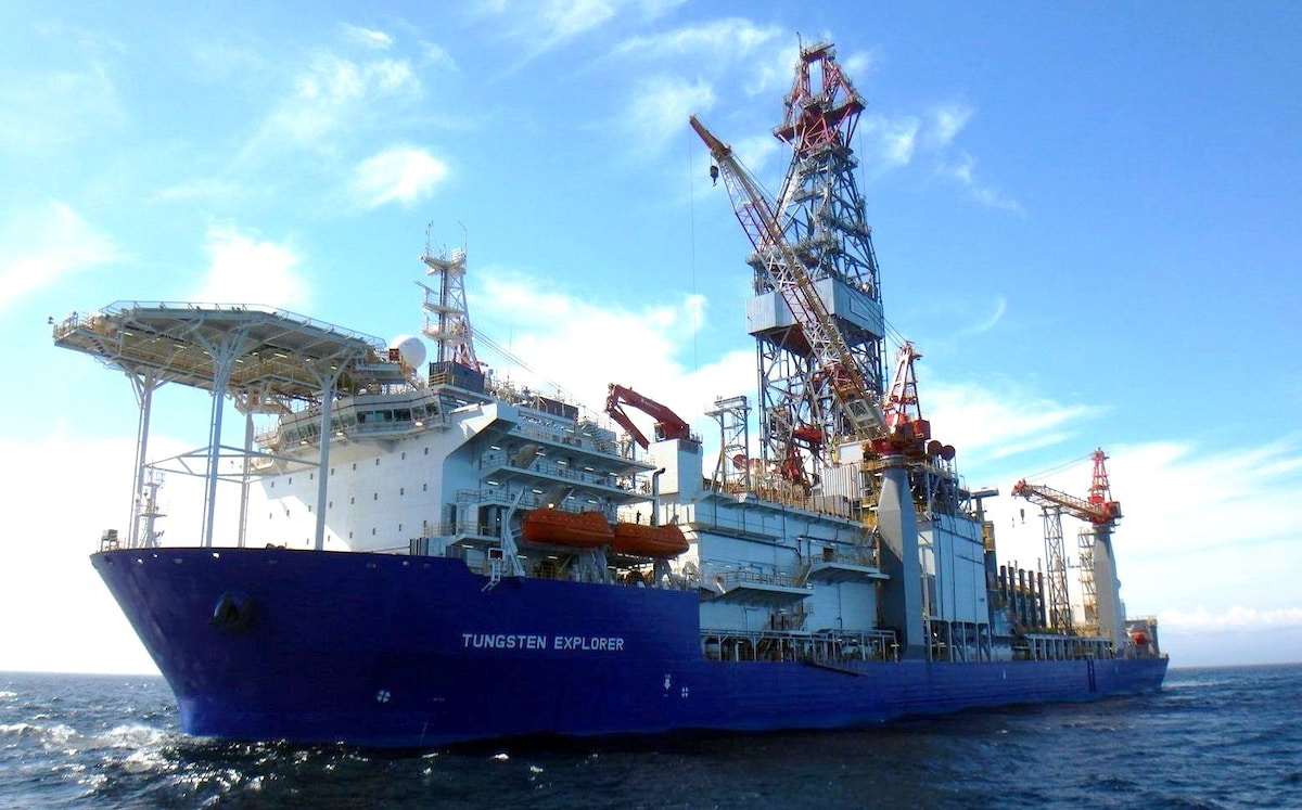 Tungsten Explorer drillship is drilling for Eni off Cyprus