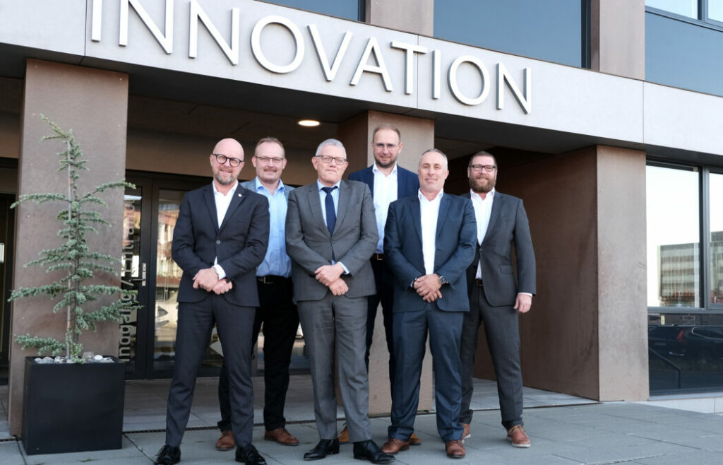 From left: Jesper Høj-Hansen (CEO NorSea Denmark), Frank Mouridsen (Operations Manager Energy Solutions, NorSea Denmark), Nicolas Jeanpierre (Project Director, SPIE), Anders Aalund Olsen (VP Energy Solutions, NorSea), Torben Rubin Iversen (Business Development Manager Energy Projects, NorSea Denmark), Claude Ranieri (Director Europe North-Africa Business Unit, SPIE).