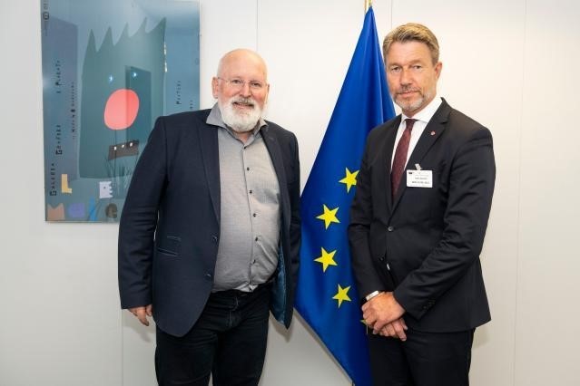 Frans Timmermans, Executive Vice-President of the European Commission and Terje Aasland, Norwegian Minister for Petroleum and Energy; Source: The European Commission