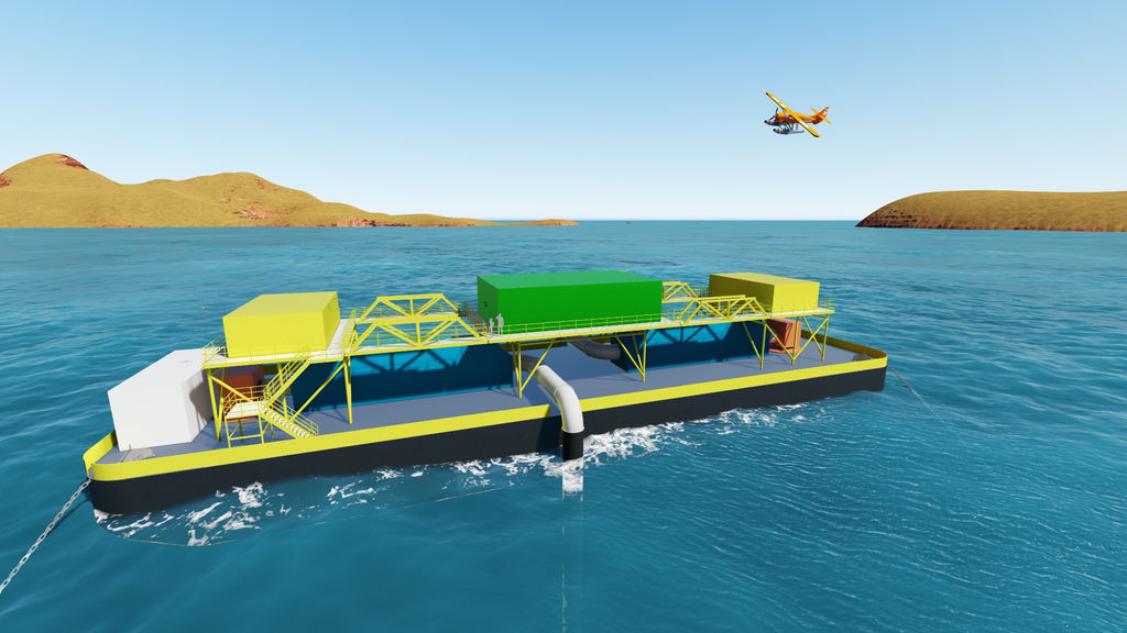 Global OTEC’s floating OTEC concept (Courtesy of Global OTEC)