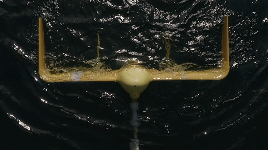 Offshore testing of Minesto’s Dragon Class scale model (Courtesy of Minesto)