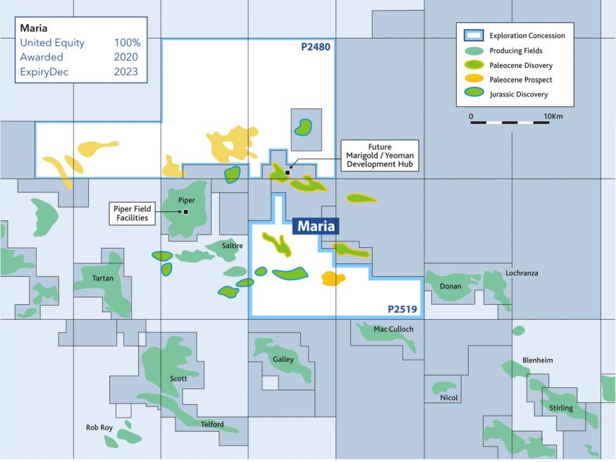 Map of the Maria Discovery; Source: United Oil and Gas