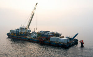 1MW OTEC Riser Installation at Pohang (Photo courtesy of IEA-OES/Photo by KRISO)