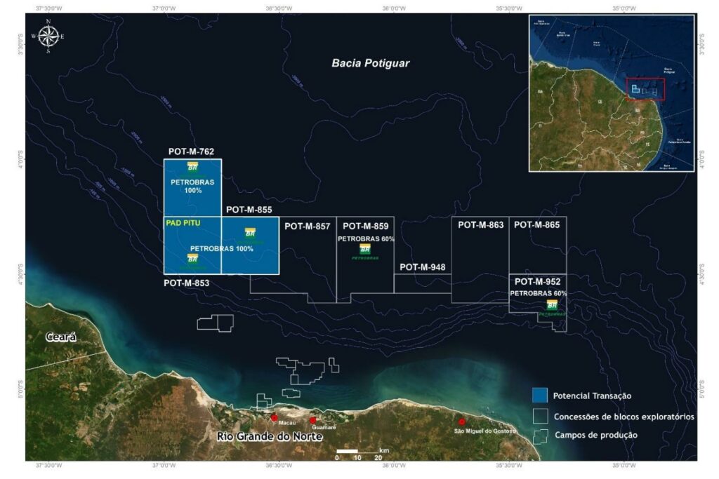Potiguar Basin map; Source Petrobras