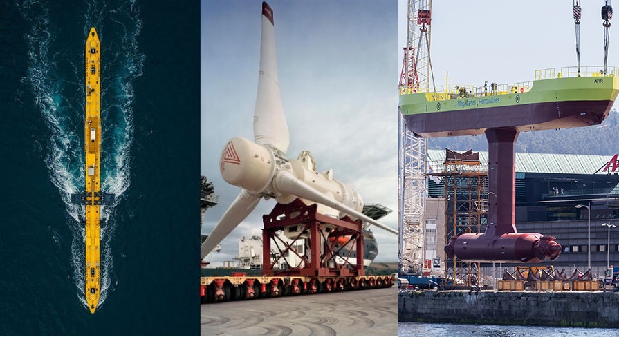 Tidal power technologies supported in the UK’s fourth auction round for CfD (Courtesy of Orbital Marine Power; SIMEC Atlantis Energy; Magallanes Renovables)