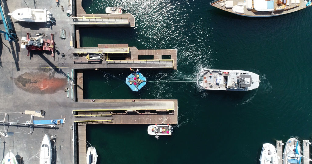 CalWave’s x1 wave energy pilot retrieved to shore (Courtesy of CalWave Power Technologies)