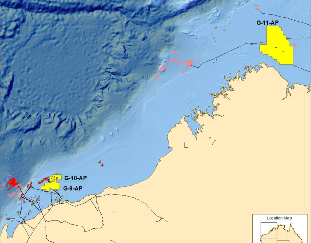 The blocks offshore Australia for which Chevron secured interest for CCS projects (Courtesy of Chevron)